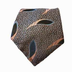 VTG Damon Silk Tie Blue Pink Paisley Print USA